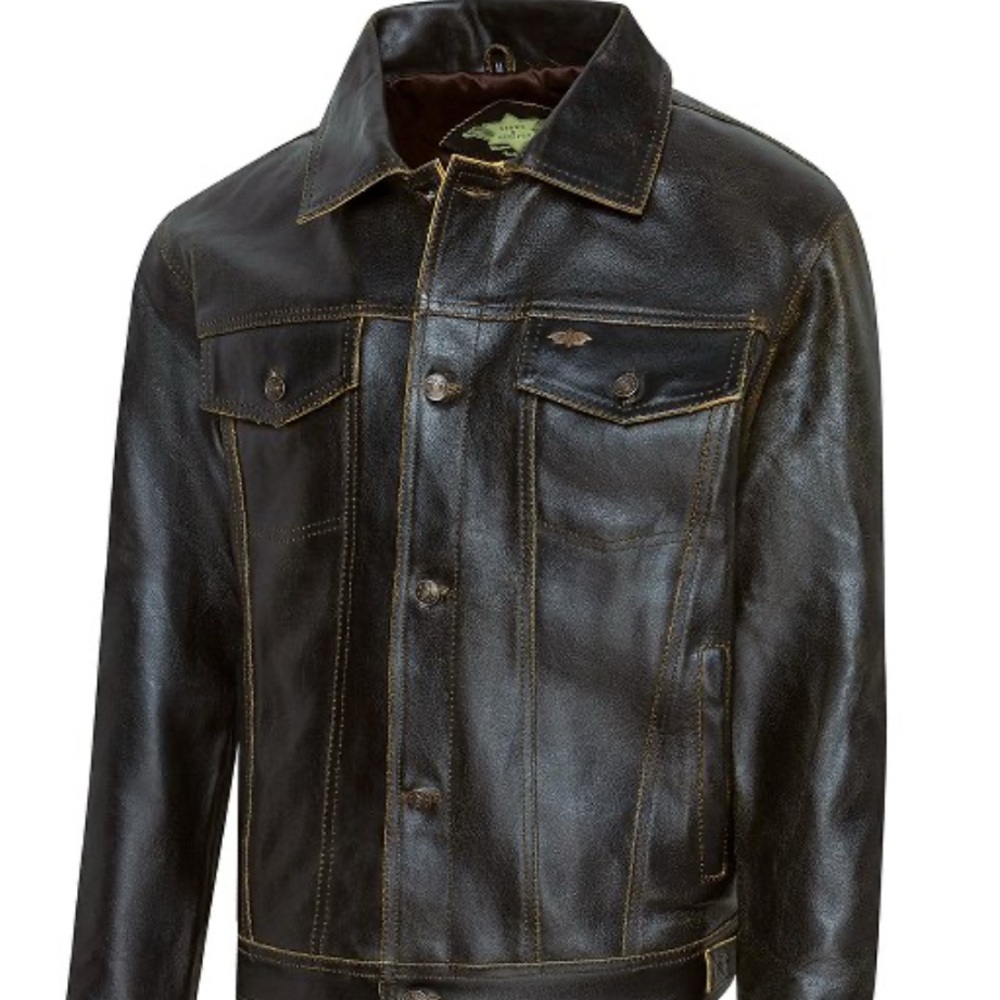 STARS & STRIPES
JACKET BRANDO ,
100% LEATHER Jacket NWT 2X
